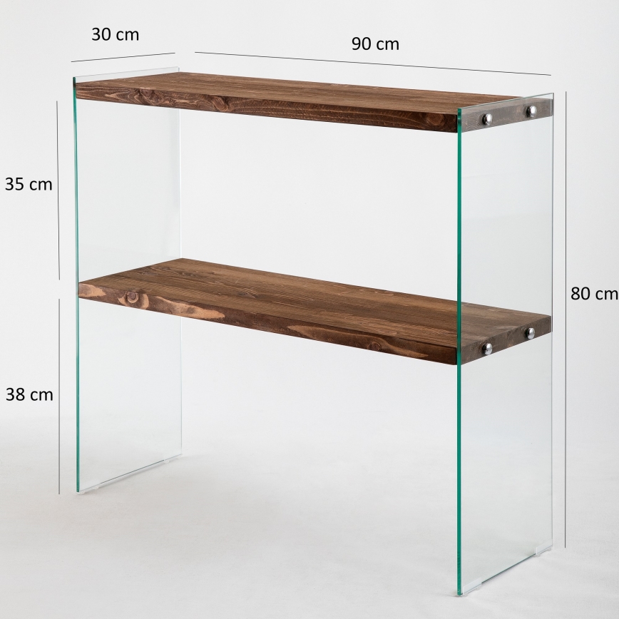 Hylldel VENEDIK 80x90 cm tall/genomskinlig