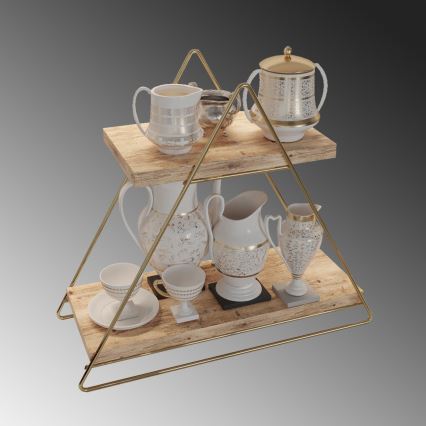 Hyllorganisatör 35x40 cm guld