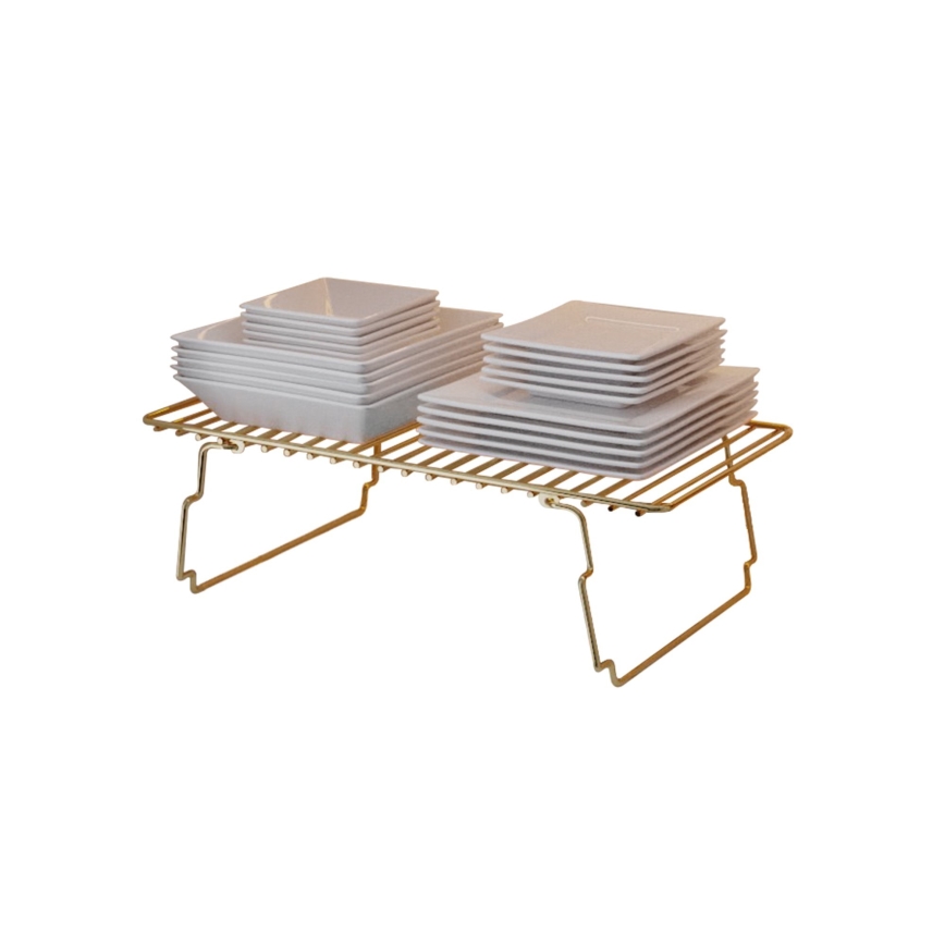 Hyllorganisatör 42x19 cm guld