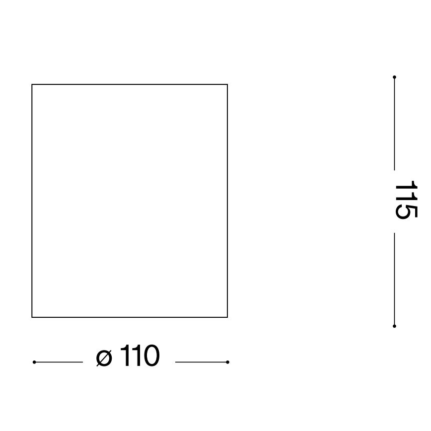 Ideal Lux - Badrumsspotlight GUN 1xGU10/28W/230V IP44 svart