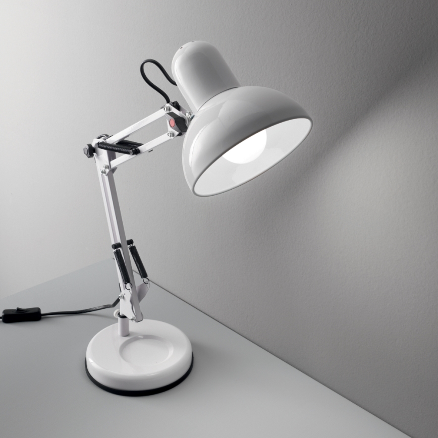Ideal Lux - Bordslampa 1xE27/40W/230V vit
