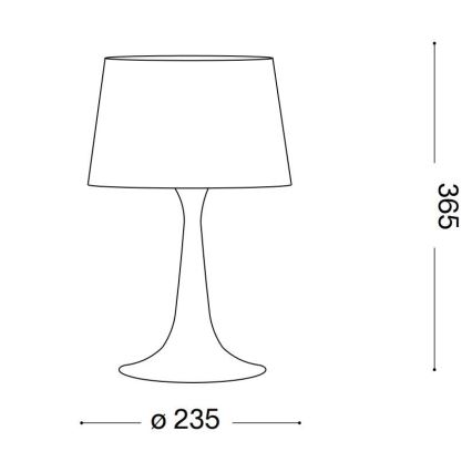 Ideal Lux - Bordslampa 1xE27/60W/230V