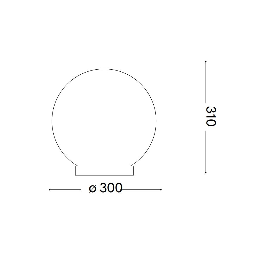 Ideal Lux - Bordslampa CARTA 1xE27/25W/230V diameter 30 cm vit