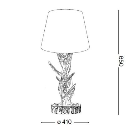 Ideal Lux - Bordslampa CHALET 1xE27/60W/230V Horn