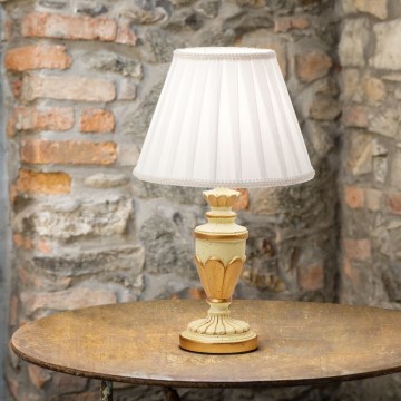 Ideal Lux - Bordslampa FIRENZE 1xE14/40W/230V vit/guld