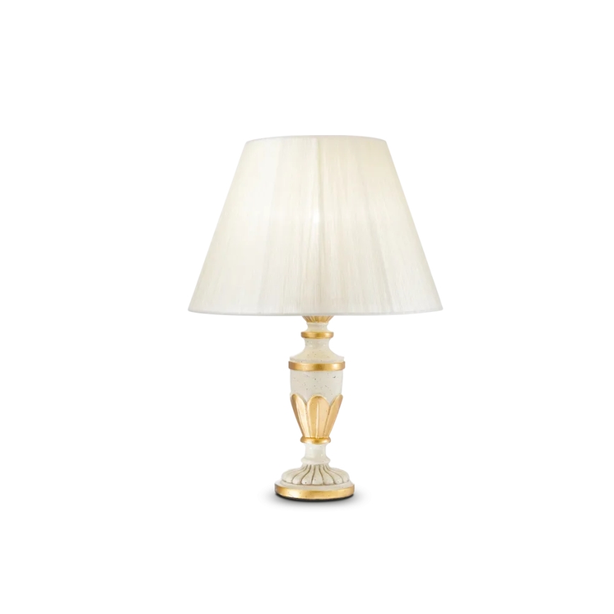 Ideal Lux - Bordslampa FIRENZE 1xE14/40W/230V vit/guld