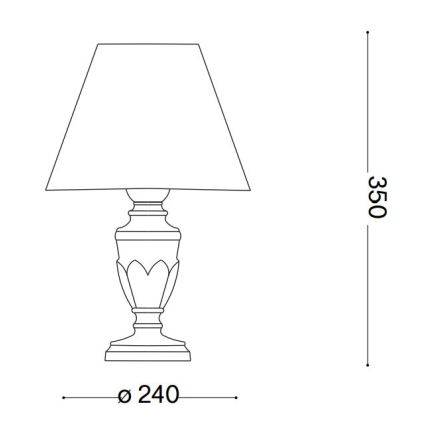 Ideal Lux - Bordslampa FIRENZE 1xE14/40W/230V vit/guld