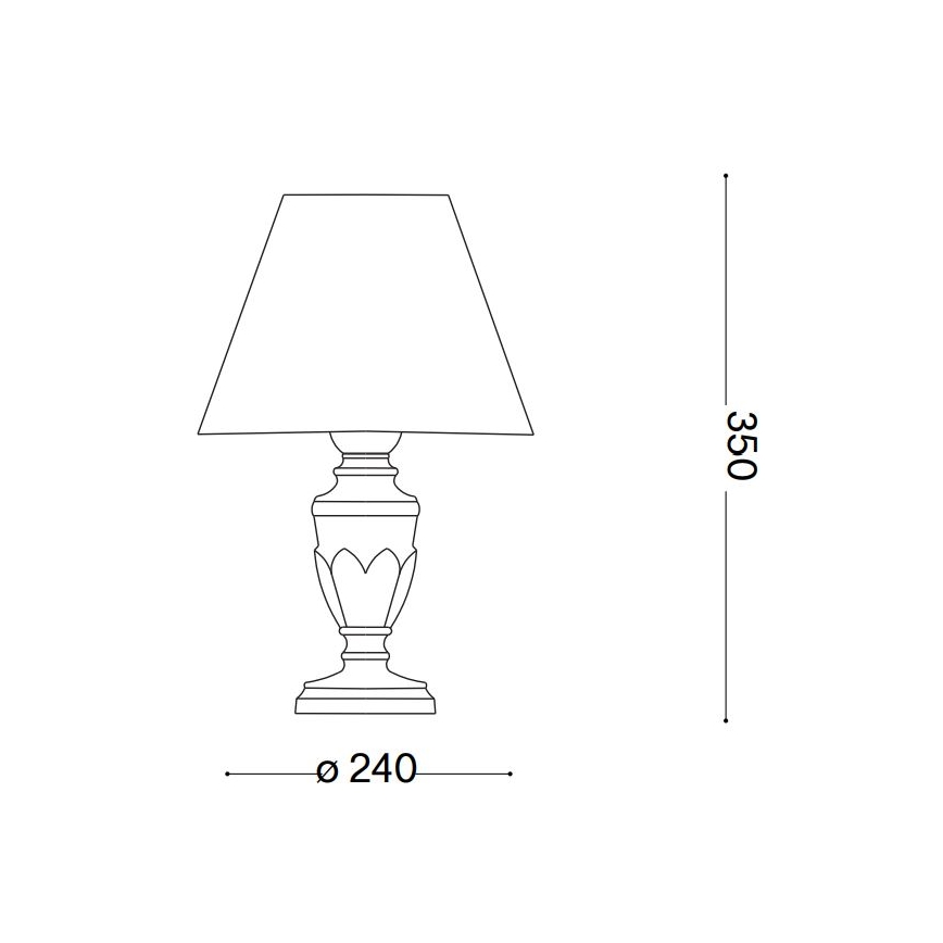 Ideal Lux - Bordslampa FIRENZE 1xE14/40W/230V vit/guld