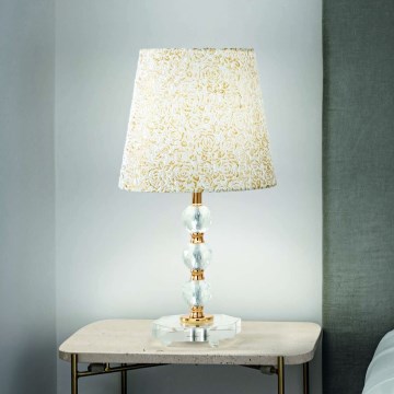 Ideal Lux - Bordslampa i kristall QUEEN 1xE27/60W/230V guld