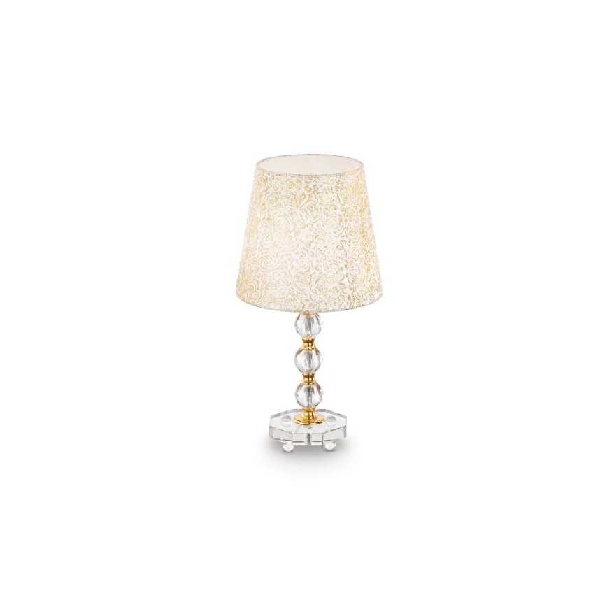 Ideal Lux - Bordslampa i kristall QUEEN 1xE27/60W/230V guld