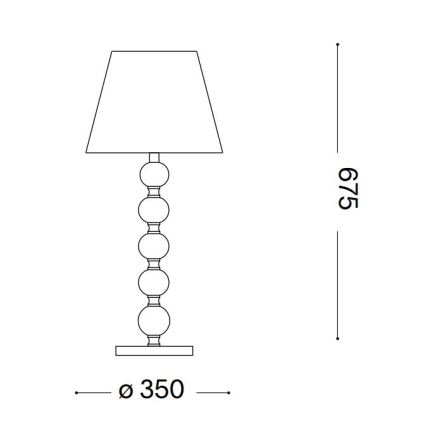 Ideal Lux - Bordslampa i kristall QUEEN 1xE27/60W/230V guld