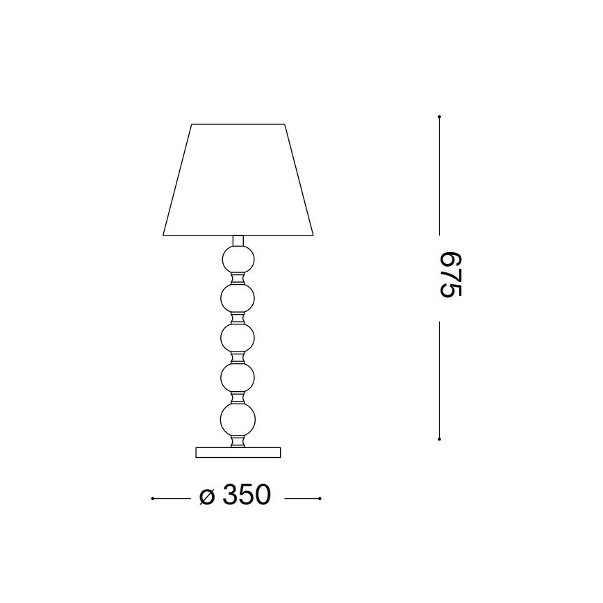 Ideal Lux - Bordslampa i kristall QUEEN 1xE27/60W/230V guld