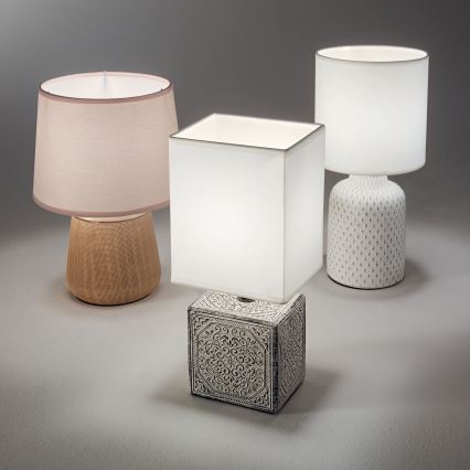 Ideal Lux - Bordslampa KALI 1xE14/40W/230V keramik/grädde/beige