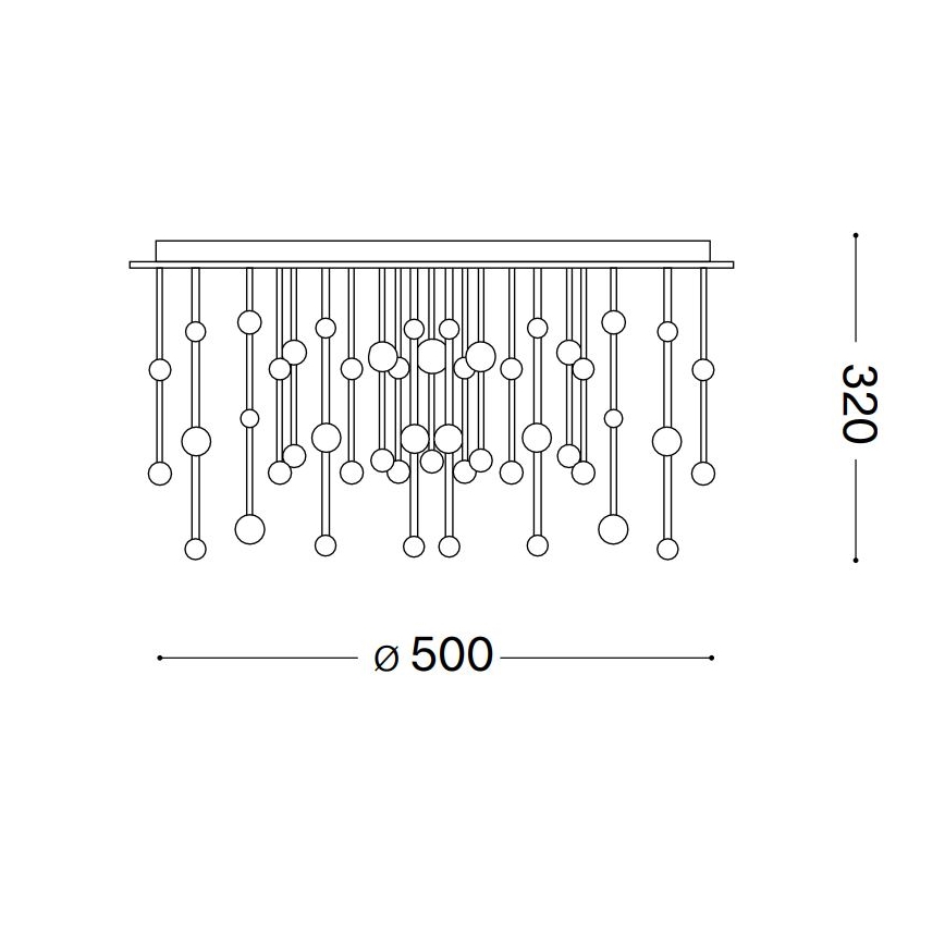 Ideal Lux - Dimbar LED ytmonterad ljuskrona ARMONY LED/48W/230V CRI 90 diameter 50 cm vit