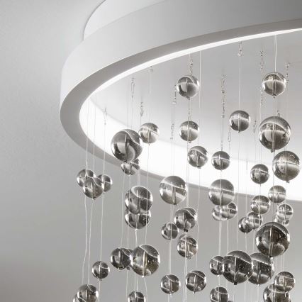 Ideal Lux - Dimbar LED ytmonterad ljuskrona ARMONY LED/56W/230V CRI 90 diameter 60 cm vit