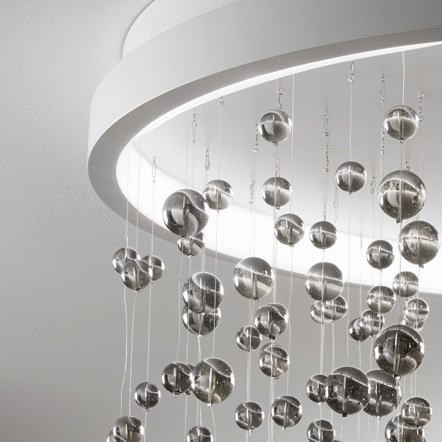 Ideal Lux - Dimbar LED ytmonterad ljuskrona ARMONY LED/56W/230V CRI 90 diameter 60 cm vit