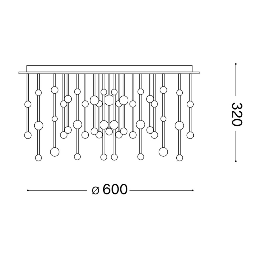 Ideal Lux - Dimbar LED ytmonterad ljuskrona ARMONY LED/56W/230V CRI 90 diameter 60 cm vit