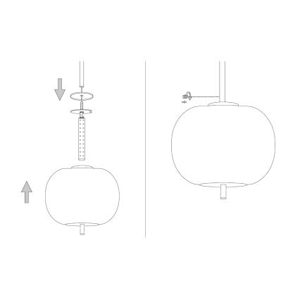 Ideal Lux - Ersättningsskärm till ljuskrona UMILE Ø 30 cm, vit
