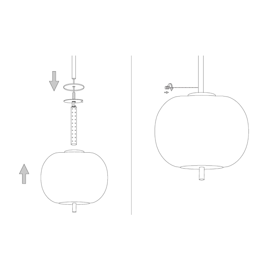 Ideal Lux - Ersättningsskärm till ljuskrona UMILE Ø 30 cm, vit