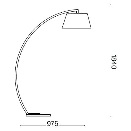 Ideal Lux - Golvlampa 1xE27/60W/230V