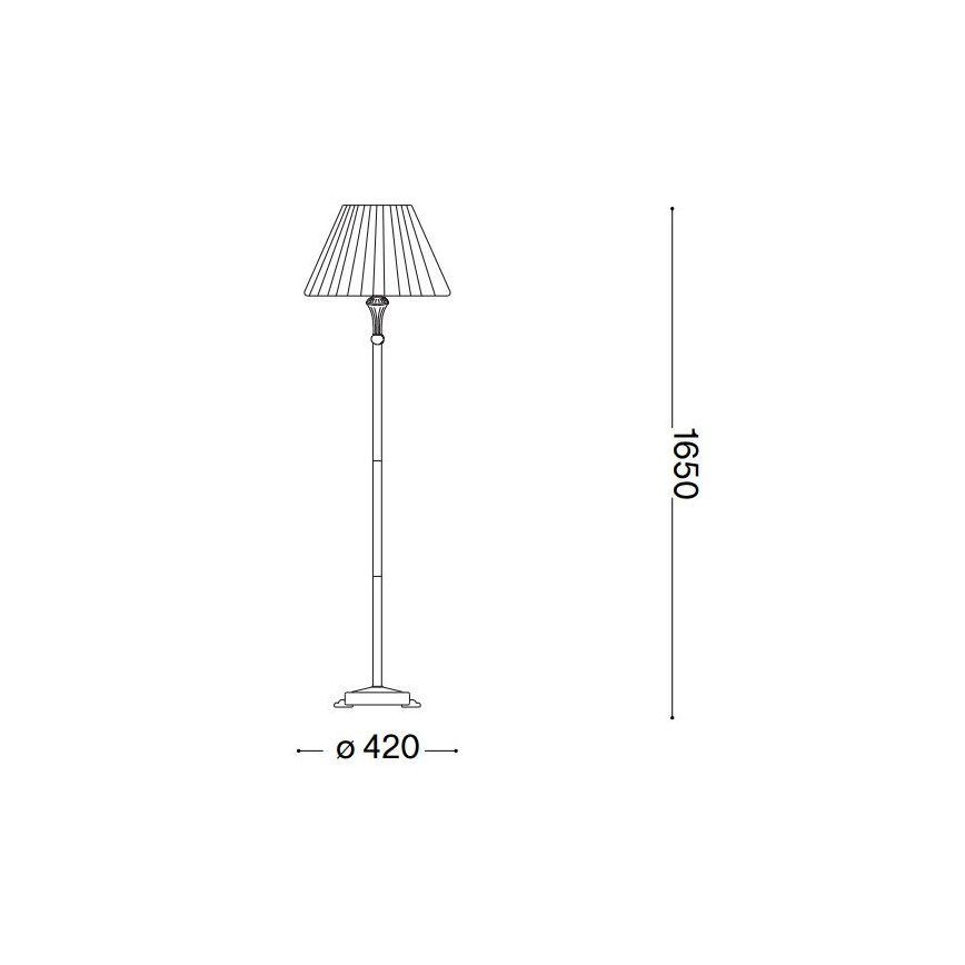 Ideal Lux - Golvlampa FIRENZE 1xE14/40W/230V guld