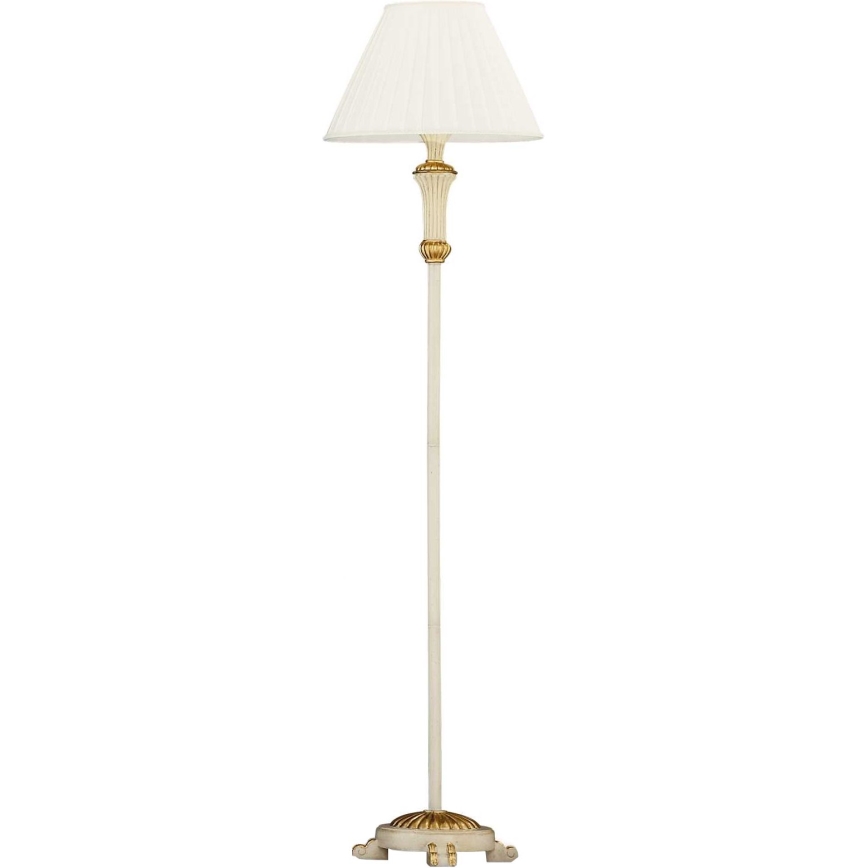 Ideal Lux - Golvlampa FIRENZE 1xE14/40W/230V vit/guld