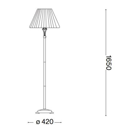 Ideal Lux - Golvlampa FIRENZE 1xE14/40W/230V vit/guld