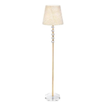Ideal Lux - Golvlampa i kristall QUEEN 1xE27/60W/230V guld