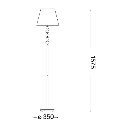 Ideal Lux - Golvlampa i kristall QUEEN 1xE27/60W/230V guld