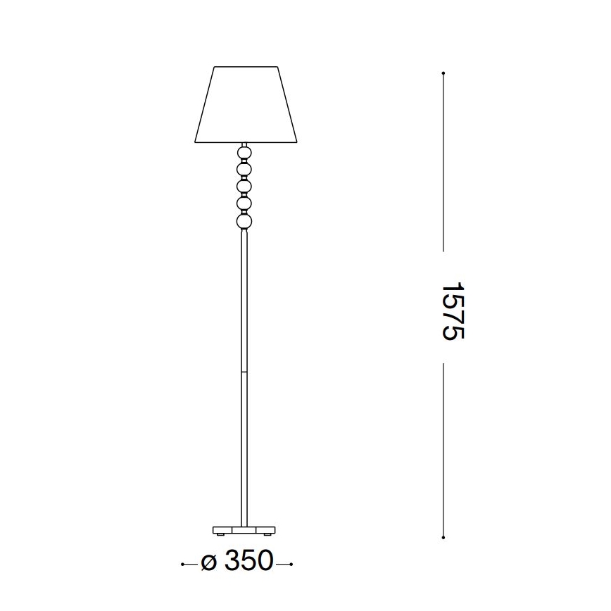 Ideal Lux - Golvlampa i kristall QUEEN 1xE27/60W/230V guld