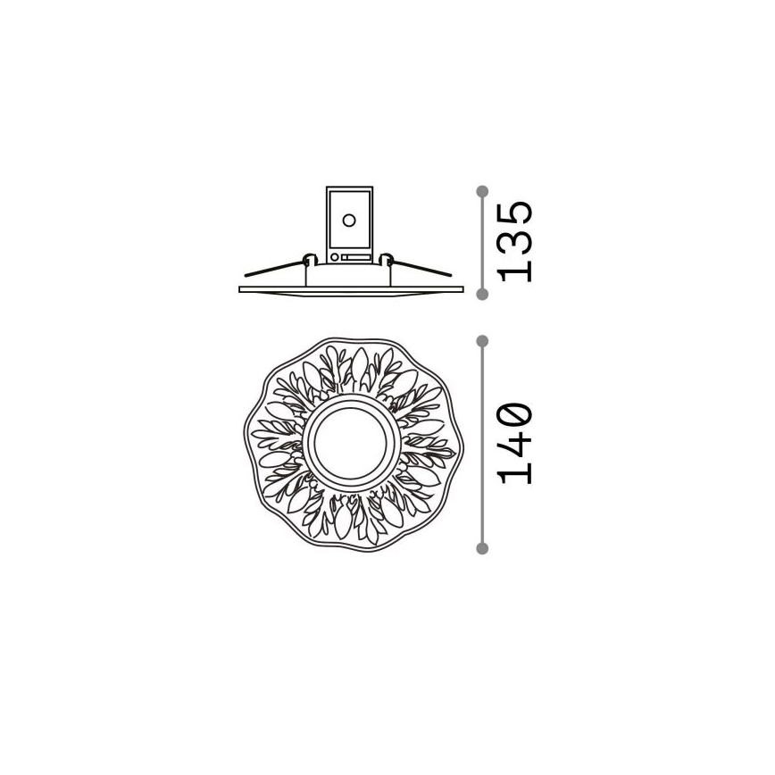 Ideal Lux - Infälld Belysning 1xGU10/50W/230V brons