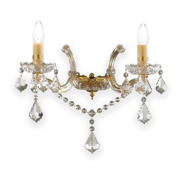 Ideal Lux - Kristall Vägglampa 2xE14/40W/230V guld