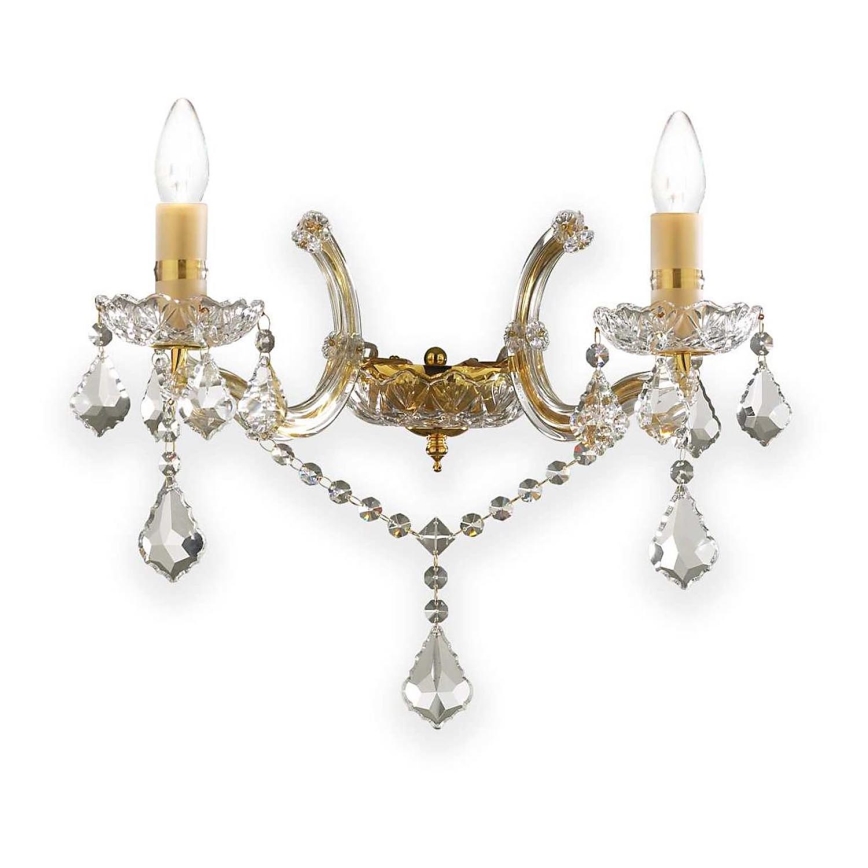 Ideal Lux - Kristall Vägglampa 2xE14/40W/230V guld