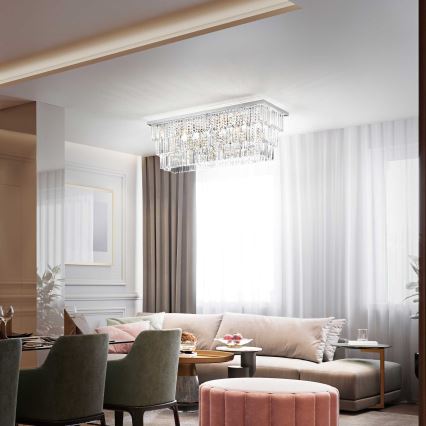 Ideal Lux – Kristallampa tak MARTINEZ 8×E14/40W/230V