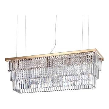 Ideal Lux - Kristallkrona med textilsladd MARTINEZ 8xE14/40W/230V
