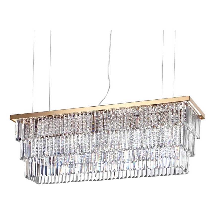 Ideal Lux - Kristallkrona med textilsladd MARTINEZ 8xE14/40W/230V
