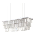 Ideal Lux - Kristallkrona med textilsladd MARTINEZ 8xE14/40W/230V skinande krom