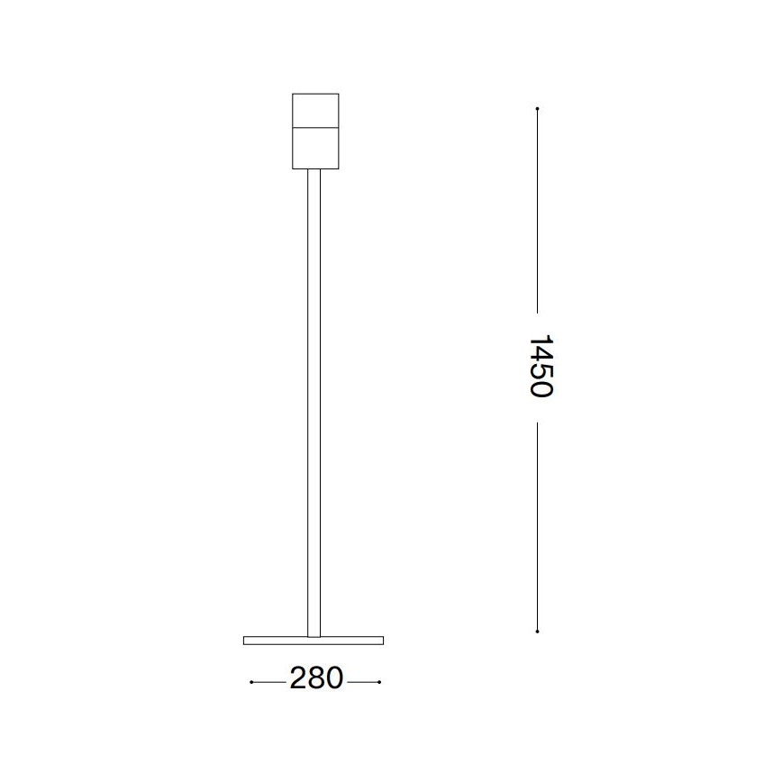 Ideal Lux - Lampstativ KIT UP 1xE27/42W/230V guld