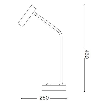 Ideal Lux - LED bordslampa EASY LED/3,5W/230V CRI 90 mässing