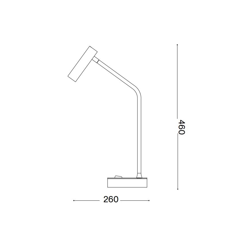 Ideal Lux - LED bordslampa EASY LED/3,5W/230V CRI 90 svart