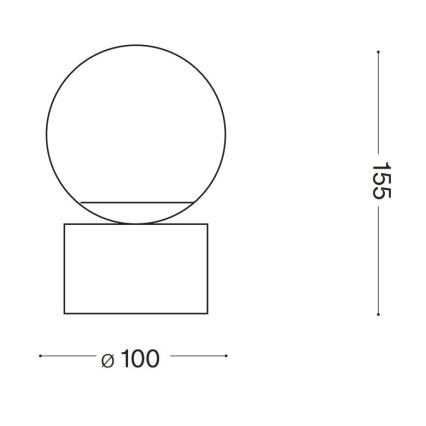 Ideal Lux - LED bordslampa PERLAGE 1xG9/3W/230V guld/vit