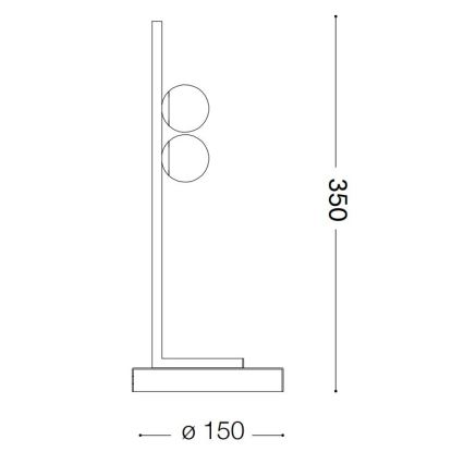 Ideal Lux - LED bordslampa PING PONG 2xLED/3W/230V CRI 90 mässing