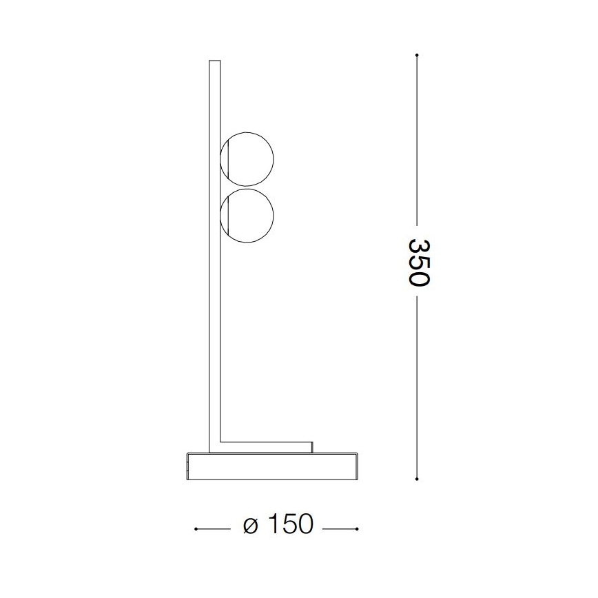 Ideal Lux - LED bordslampa PING PONG 2xLED/3W/230V CRI 90 svart