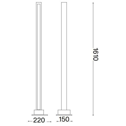 Ideal Lux - LED Dimbar golvlampa CRAFT LED/26W/230V CRI 90 bok