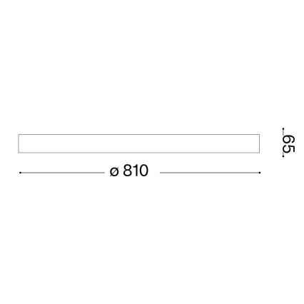 Ideal Lux - LED Dimbar taklampa GEMINI LED/42W/230V diameter 81 cm CRI 90 svart