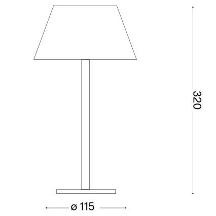 Ideal Lux - LED Ljusreglerad beröring utomhus lampa PURE LED/1,5W/3,7V 2200 mAh CRI 90 IP54 brun