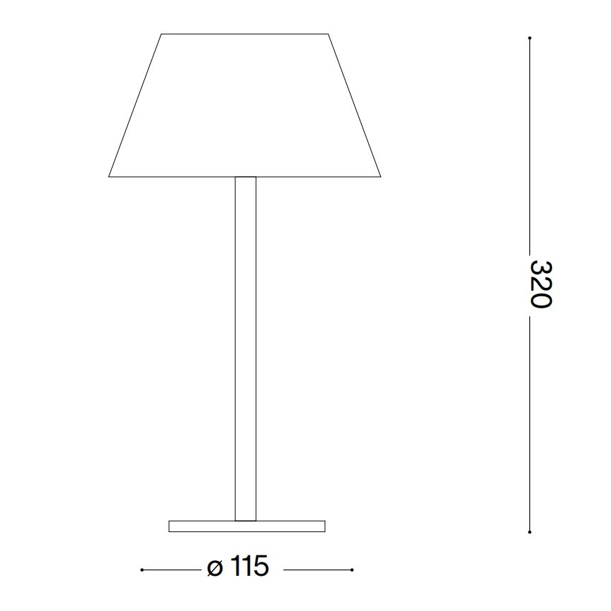 Ideal Lux - LED Ljusreglerad beröring utomhus lampa PURE LED/1,5W/3,7V 2200 mAh CRI 90 IP54 brun