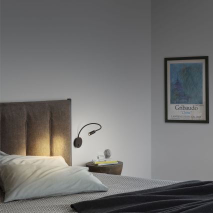 Ideal Lux - LED Flexibel liten lampa FOCUS LED/3,5W/230V CRI 90 svart