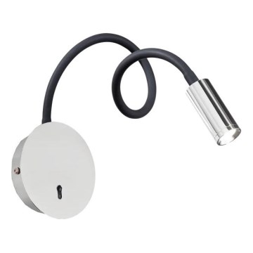 Ideal Lux - LED Flexibel små lampor FOCUS LED/3,5W/230V CRI 90 grå/skinande krom