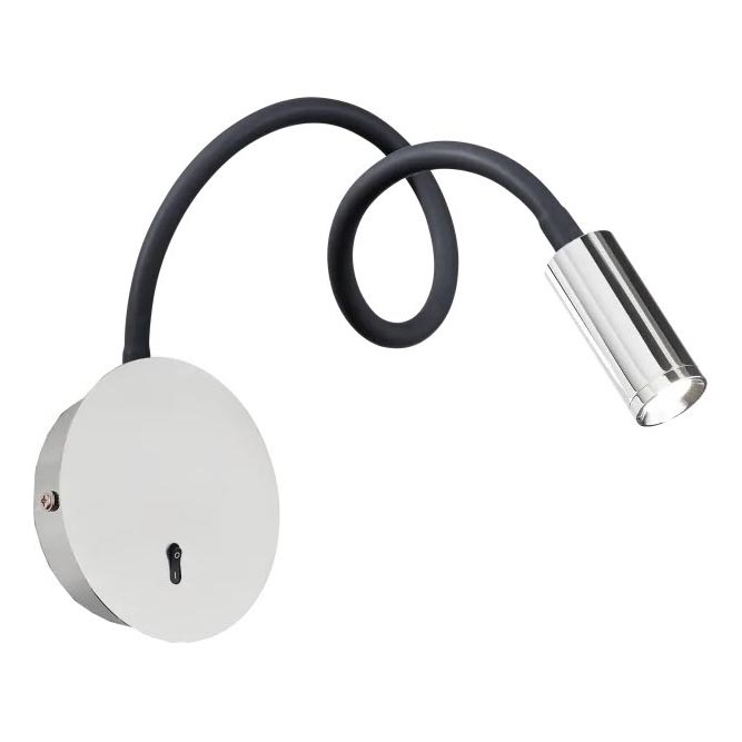 Ideal Lux - LED Flexibel små lampor FOCUS LED/3,5W/230V CRI 90 grå/skinande krom